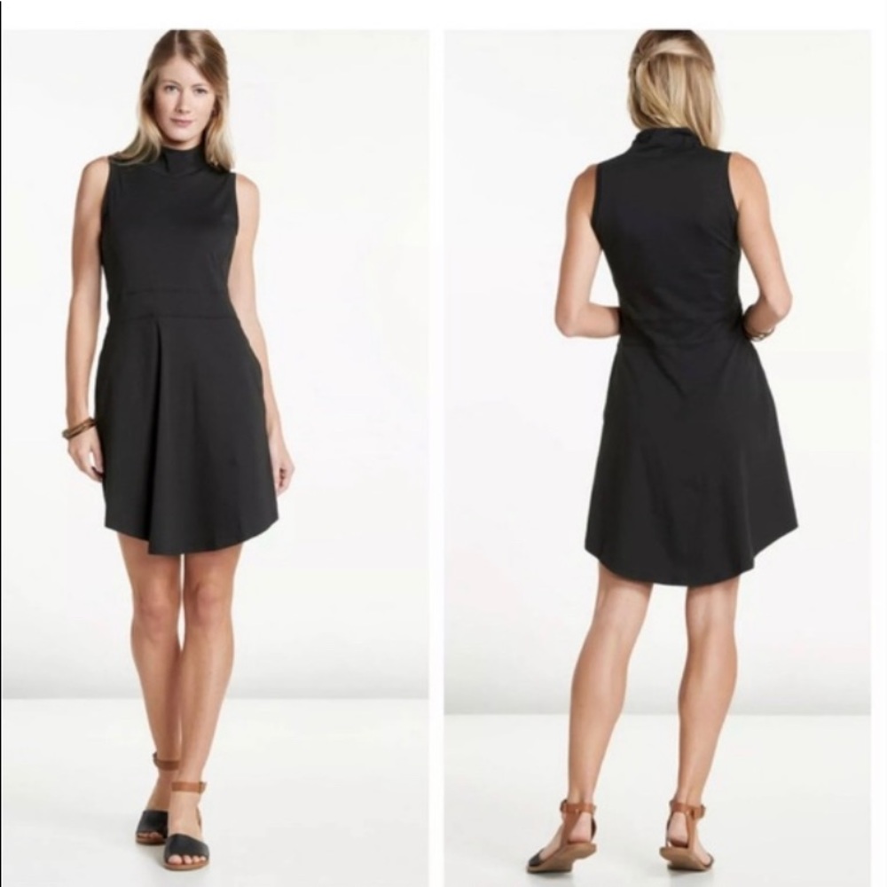 New! Pretty black Toad & CO mock-neck sleeveless dress with pockets!  Size M